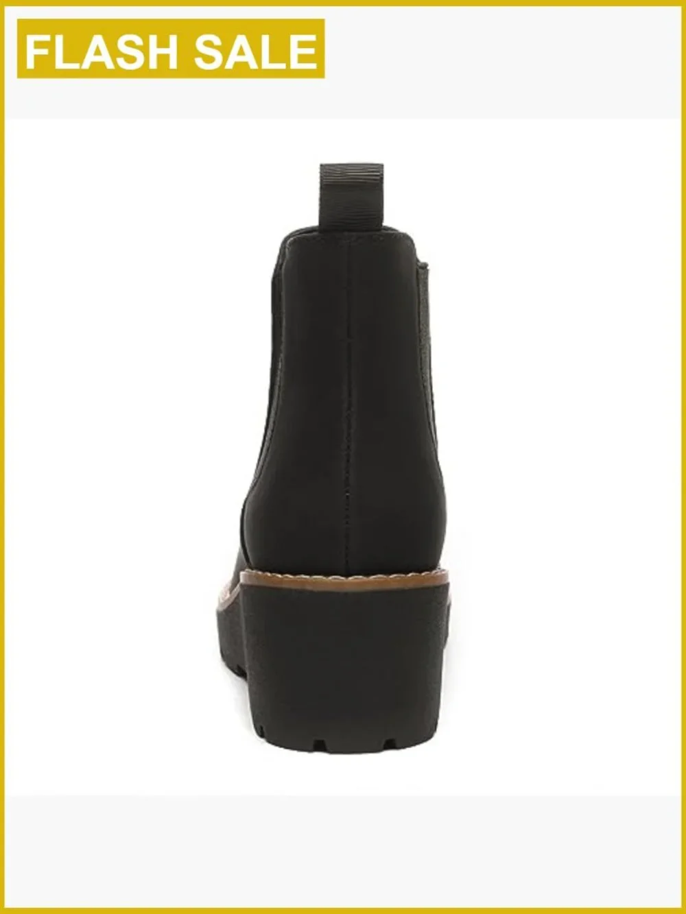 Chelsea Wedge Boots Platform Lug Sole Slip On Ankle Booties